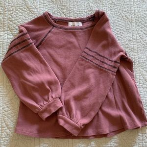 Puff sleeved cropped thermal